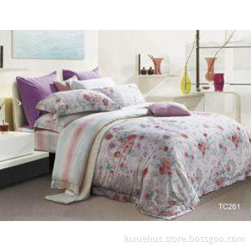 Foral Tencel Washed Lyocell Bedding Set Smooth Cotton For H